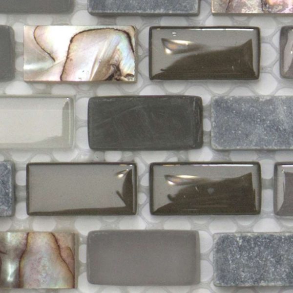 Dahli Grey Brick Mosaic Tiles